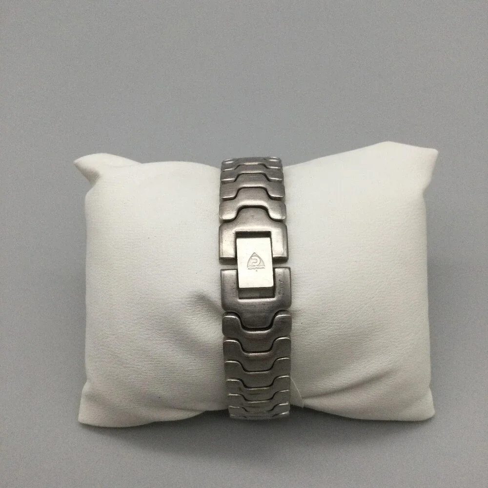 Croton Womens Watch 27mm 23k Gold Plated Two Tone Steel Date New Battery 7.25